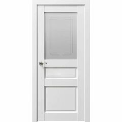 Купить Межкомнатная дверь экошпон Сицилия 90002 снежная королева остеклённая