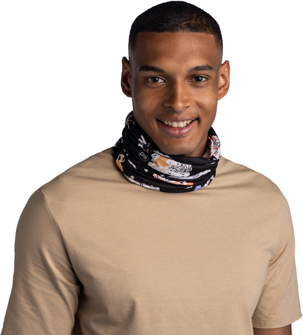 Картинка бандана-труба Buff CoolNet Pow Runners In Motion Black - 6