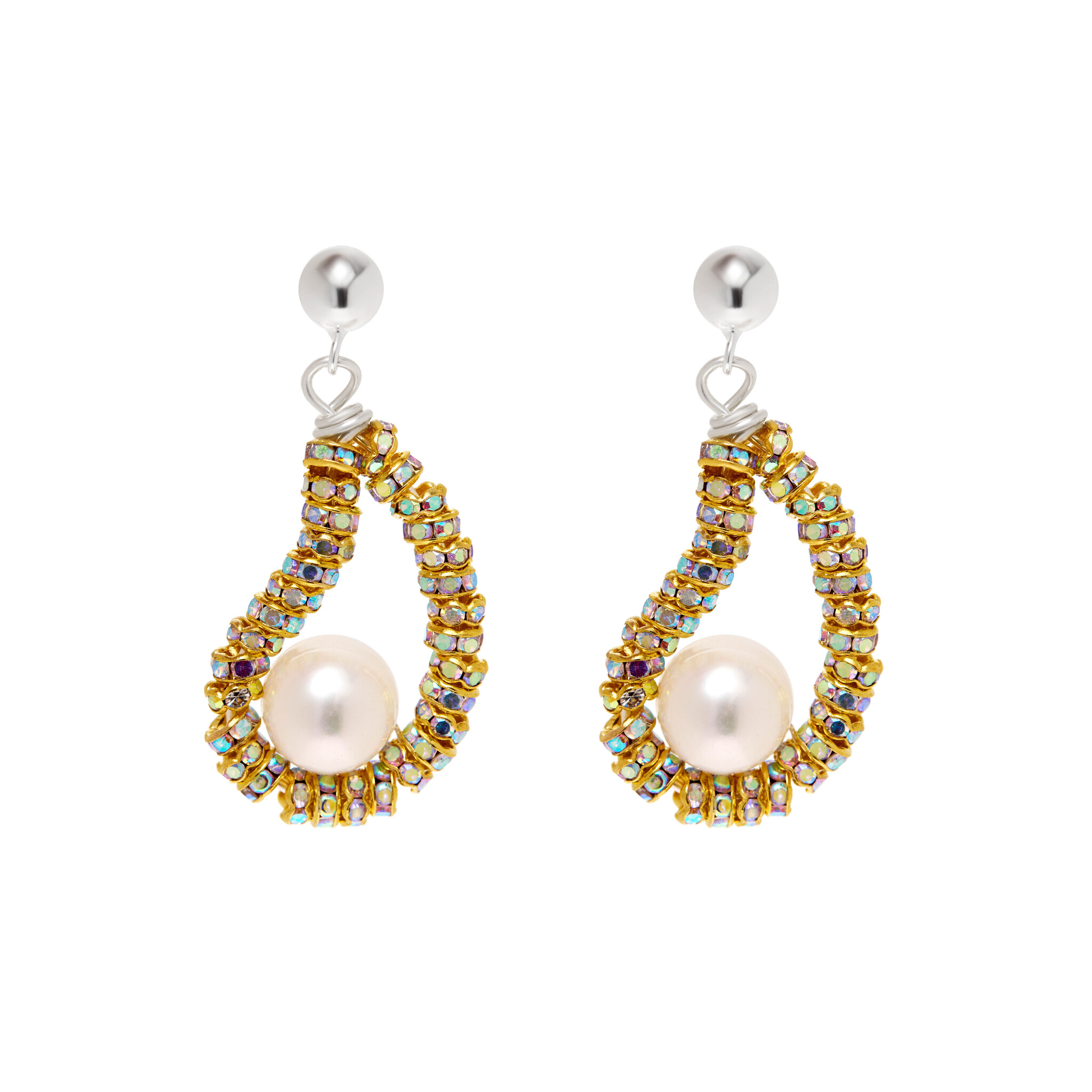 цена PEARL OCTOPUSS.Y Серьги Tiny Gold Oysters Earrings