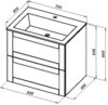 Aquanet 313233 Тумба Терра 70 цв.белый матовый (313233)
