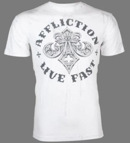 Affliction | Футболка мужская ROYALE White A18483 перед