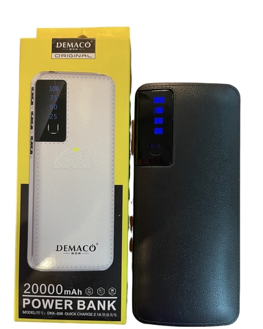Внешний аккумулятор (Power bank) 3 USB Demaco DKK-008 20000 mAh (черный)