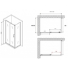 Abber Schwarzer Diamant AG301405-S505 Душевой уголок, 140x50x190