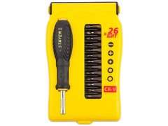 STAYER 26 предм., Отвертка-битодержатель в наборе (25614-Н28)