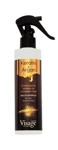 Двухфазный спрей-кондиционер для волос с кератином и аргановым маслом, 200 мл