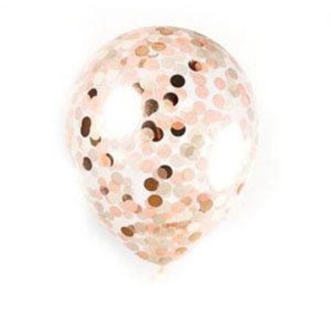 Шар с конфетти розовое золото