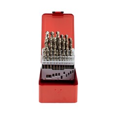 Набор сверл по металлу 1-13мм 25шт DIN338 HSSE-Co5 130° (мет. кейс) Ruko 215215(K)