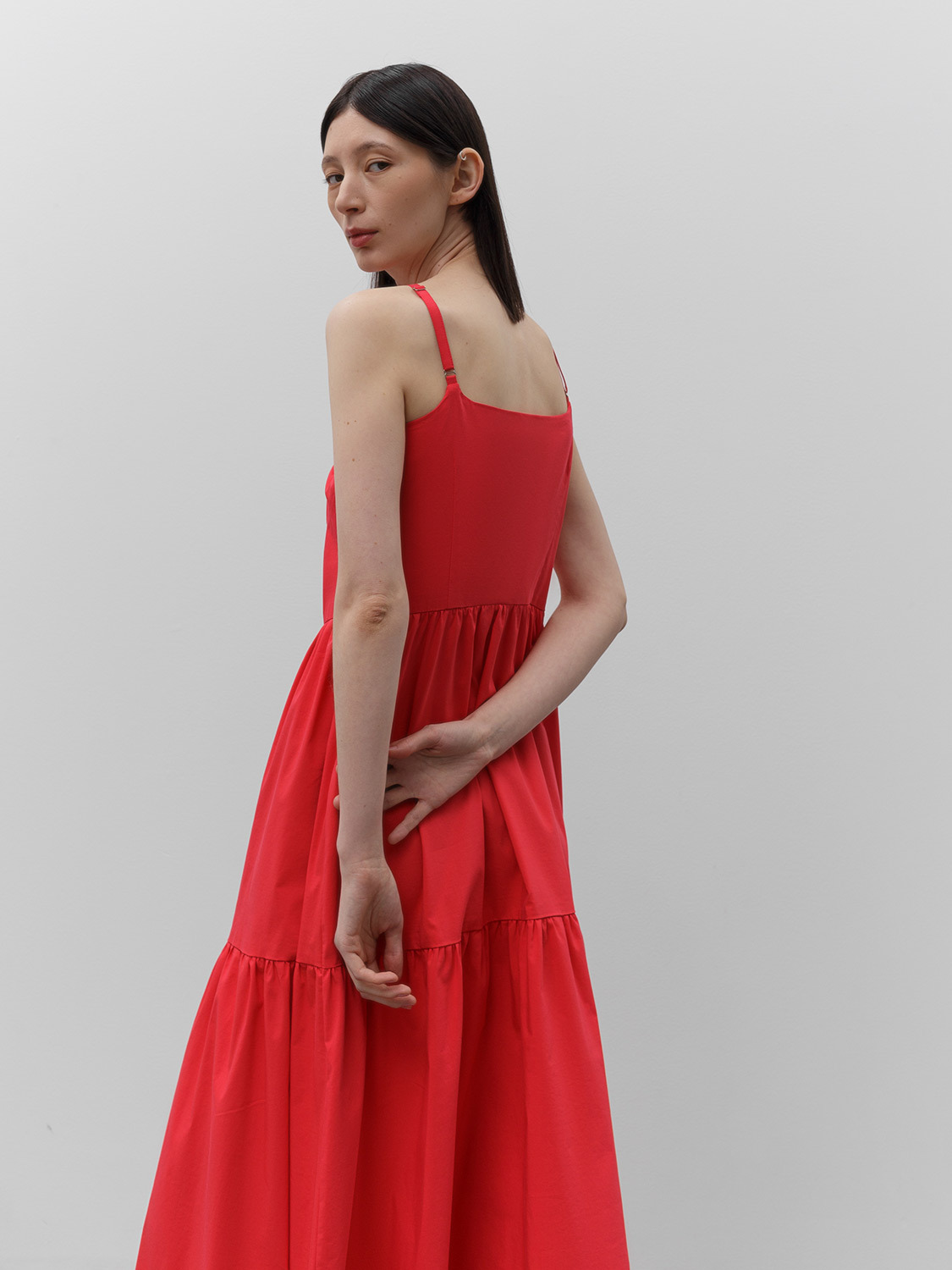 

Платье Одри в бельевом стиле, Красный