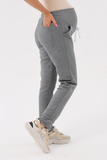 Утепленные спортивные брюки для беременных 12014 темно-серый меланж