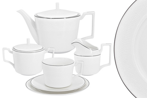 Чайный сервиз 21 предмет на 6 персон Anna Lafarg Emily Айвори