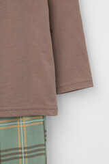 Пижама  для мальчика  К 1600/сосновая кора,текстильная клетка