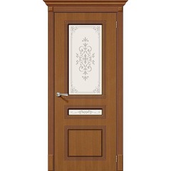 Купить Межкомнатная дверь шпон Стиль орех остеклённая