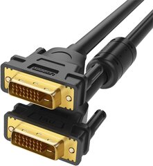 Кабель UGREEN DV101 (11607) DVI (24+1) Male to Male Cable Gold Plated 3м черный