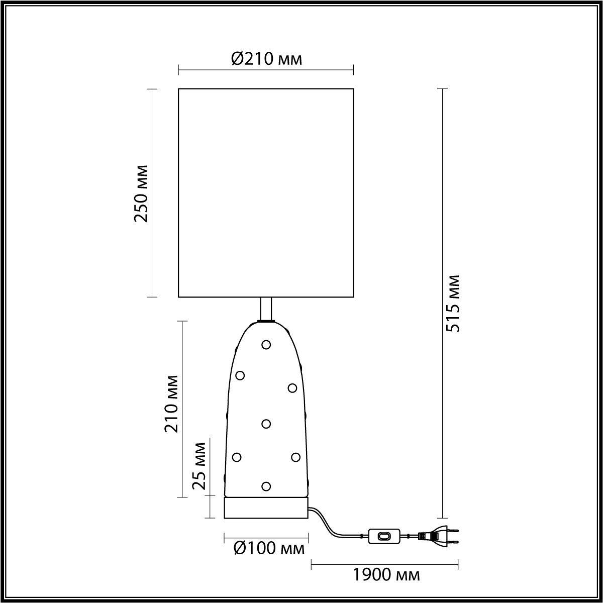 Настольная лампа Odeon Light Exclusive Modern Pollen 5423/1T