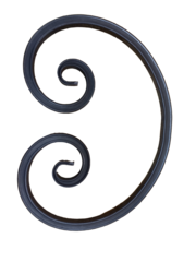 Кованый элемент "Бублик 3L", 360х250 мм