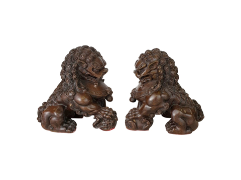 Бронзовые статуэтки Собаки Фу