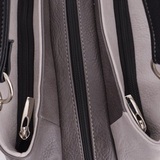 Сумка Саломея 801 мульти итальянский серо-черный