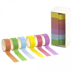 
          Декоративная клейкая лента Alingar, 15 мм х 2 м, 6 шт, "Цветной", асcорти, в индивидуальной упаковке