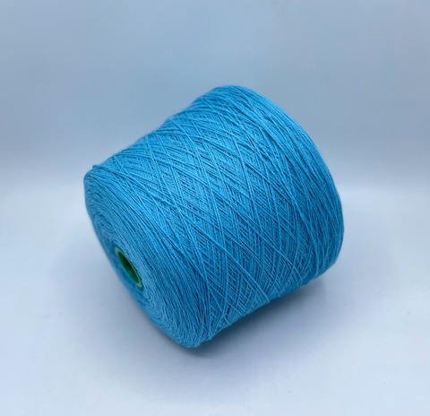 Бобинная пряжа (пр.Италия),2/17 850м/100гр. 100% Ягненок, цвет-Голубая лазурь(417), арт.36562