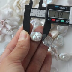 Жемчуг натуральный барочный, монетка, 17,7-18,7 мм, 1 нить, Ж032