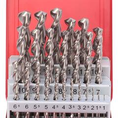 Набор сверл по металлу 1-13мм 25шт DIN338 (UTL3000) HSSE-Co5 Ruko 229215 (В)