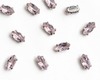 Стразы пришивные стекло в оправе, р. 8х4 мм, св.розовый