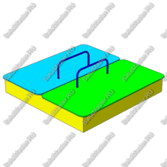 ПЕСОЧНИЦА С ДВУМЯ КРЫШКАМИ НА ПЕТЛЯХ