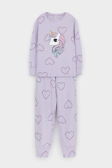 пижама  для девочки  К 1621/лепесток орхидеи,контурное сердце