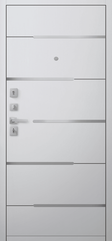 Теплая дверь входная Центурион С-108 (2026), 2 замка, 2 мм металл, (черный муар+белый кашемир) #3