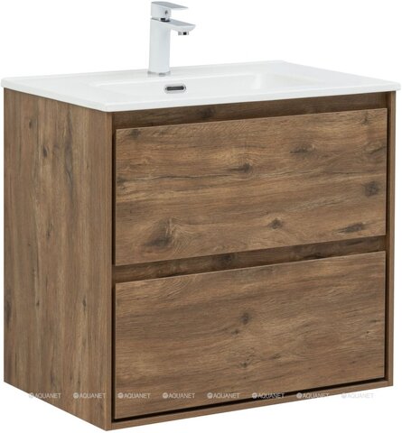 Aquanet 340163 Тумба с раковиной Милан 70 цв. дуб рустикальный (340163)