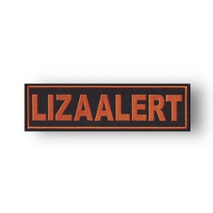 Нашивка ( Шеврон ) На Спину Для Лиза Алерт ( LIZAALERT ) 240х70 мм
