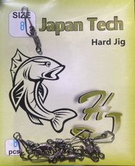 Карабин с вертлюгом HARD JIG Английская булавка №8 (8шт)