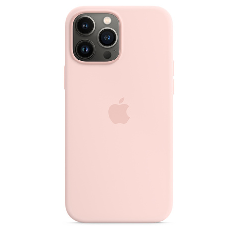 Apple iPhone 13 Pro Max Silicone Case with MagSafe (Chalk Pink)