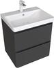 Aquanet 330466 Тумба Эмбер 60 2 ящ. цв.черный матовый (330466)
