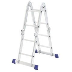 Лестница-трансформер, 4 х 2 ступени, до 3 м, шарнирная, алюминиевая, Сибртех, 97879