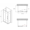 Abber Schwarzer Diamant AG30140BH-S50B-S50B Душевой уголок, 140x50x195