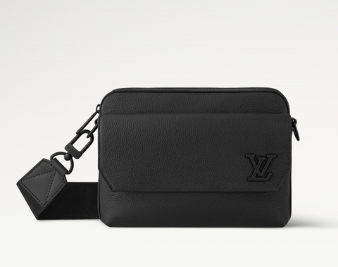 Мужской мессенджер Louis Vuitton Fastline из яловой кожи, черный