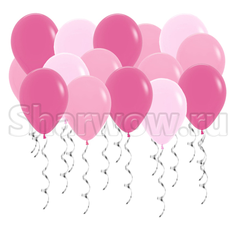 Воздушные шары под потолок Ярко-розовые ассорти