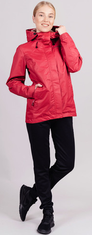 Мембранный ветрозащитный спортивный костюм Nordski Storm Travel Barberry женский