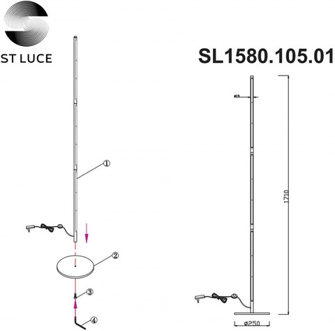 Торшер светодиодный ST Luce RALIO SL1580.105.01