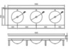 Nofer 13070.3.S Раковина коллективная, 3 чаши, 1800мм