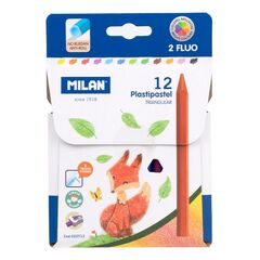 Rəngli karandaş \ Цветные карандаши BOX 12 TRIANG PLASTIPASTEL COLOURS MILAN