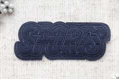 Термоаппликация, р. 4,3х10,5см, тёмно-синий