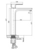 Cersanit GEO 63043 Смеситель для раковины высокий однорычажный клик клак