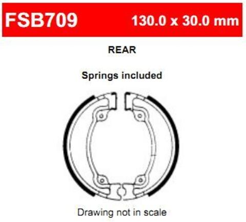 FSB709 Тормозные колодки барабанные MOTO, коробка 2 шт