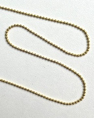 Цепочка из металлических бусин, цвет: золото; ширина 1 мм
