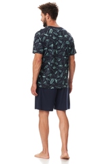 Пижама мужская с шортами KEY MNS 838 A23_Темно-синий