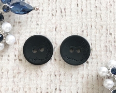 Пуговицы, 2 прокола, d 12мм, чёрный