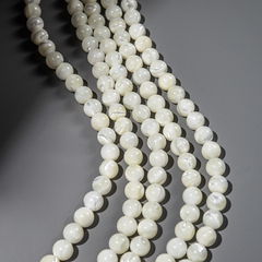 Перламутр морских ракушек, бусины в форме шара, 8,5мм,белый