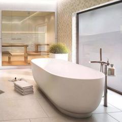 Duravit Luv Ванна отдельностоящая из минерального литья1800x850мм, цвет белый, с ножками и слив-переливом DuraSolid A 700434000000000 фото